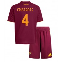 AS Roma Bryan Cristante #4 Domáci Detský futbalový dres 2025-26 Krátky Rukáv (+ trenírky)